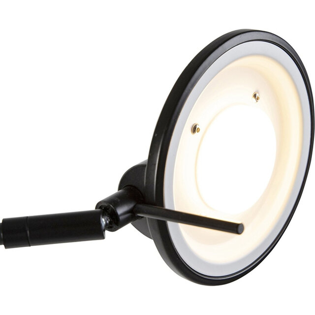 HLW LED LED Floor Lamp Dimmable 8W - Warm White 2700K–3000K - Black & White Floor Lamp