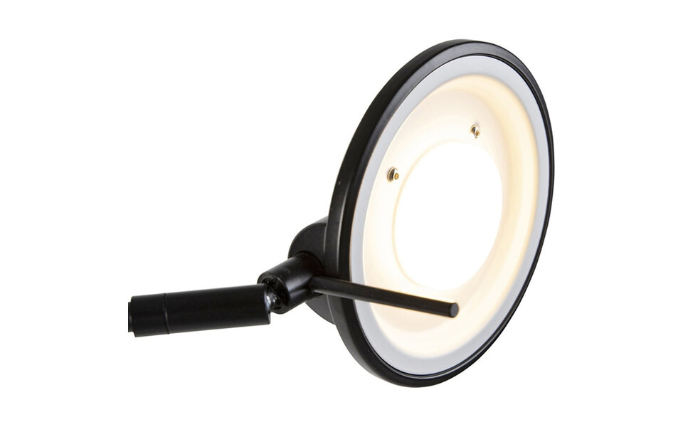 HLW LED LED Floor Lamp Dimmable 8W - Warm White 2700K–3000K - Black & White Floor Lamp