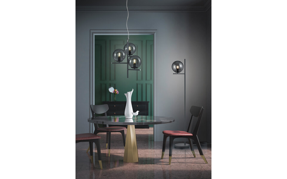 HLW LED Stylish LED Floor Lamp Trion Pora with E14 fitting and matte anthracite aluminum