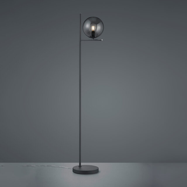 HLW LED Stylish LED Floor Lamp Trion Pora with E14 fitting and matte anthracite aluminum