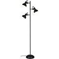 LED Floor Lamp Trion Gini - Black floor lamp with 3 light points and E14 fitting