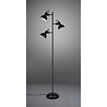 HLW LED LED Floor Lamp Trion Gini - Black floor lamp with 3 light points and E14 fitting