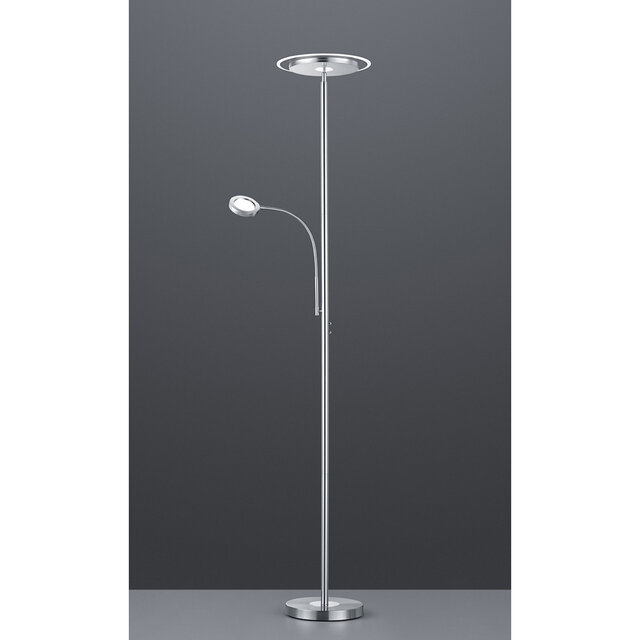 HLW LED Witte Dimbare LED Vloerlamp 18W - Warm Wit 2700K–3000K, Modern Rond Design
