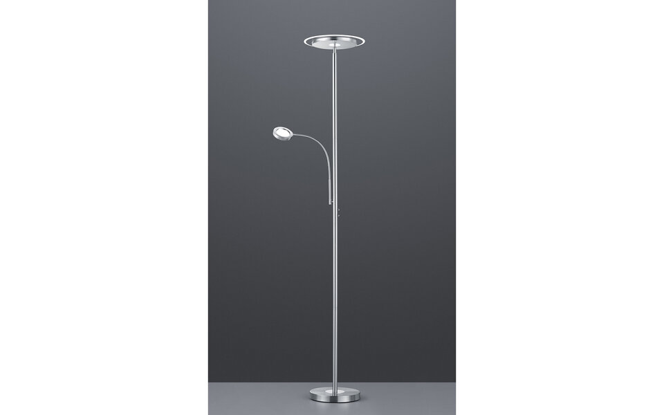 HLW LED White Dimmable LED Floor Lamp 18W - Warm White 2700K–3000K, Modern Round Design
