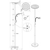 HLW LED White Dimmable LED Floor Lamp 18W - Warm White 2700K–3000K, Modern Round Design