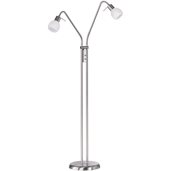 HLW LED LED Vloerlamp Trion Besina - 2-lichts met E14 fitting en flexibele armen, Mat Nikkel HLW LED LED Vloerlamp Trion Besina - 2-lichts met E14 fitting en flexibele armen, Mat Nikkel