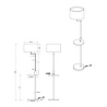 HLW LED Stylish LED Floor Lamp Trion Cliso with E27 fitting and adjustable arms