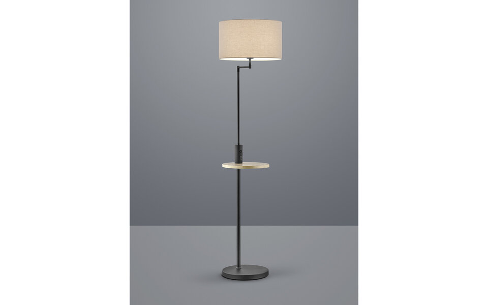 HLW LED LED Vloerlamp Trion Cliso - Mat Zwarte LED Vloerlamp met Ronde Aluminium Vorm HLW LED LED Vloerlamp Trion Cliso - Mat Zwarte LED Vloerlamp met Ronde Aluminium Vorm