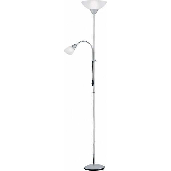 HLW LED LED Vloerlamp Trion Erza met dubbele lichtpunten, mat titaan en aluminium HLW LED LED Vloerlamp Trion Erza met dubbele lichtpunten, mat titaan en aluminium