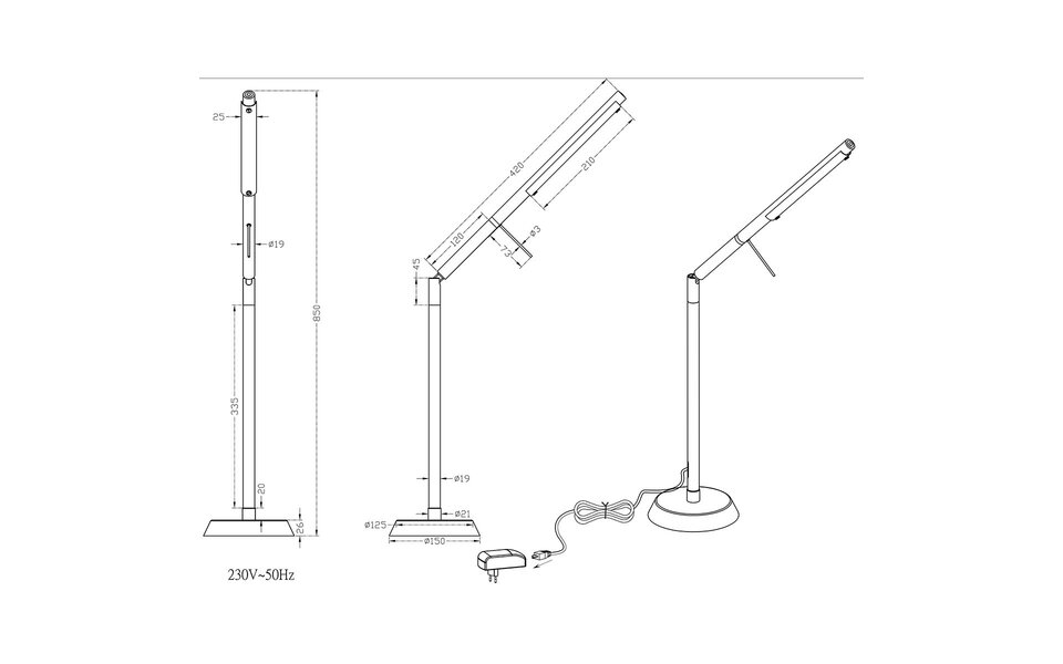 HLW LED LED Vloerlamp 6W Dimbaar Warm Wit 2700K-3000K - Witte Vloerlamp Mat Nikkel HLW LED LED Vloerlamp 6W Dimbaar Warm Wit 2700K-3000K - Witte Vloerlamp Mat Nikkel