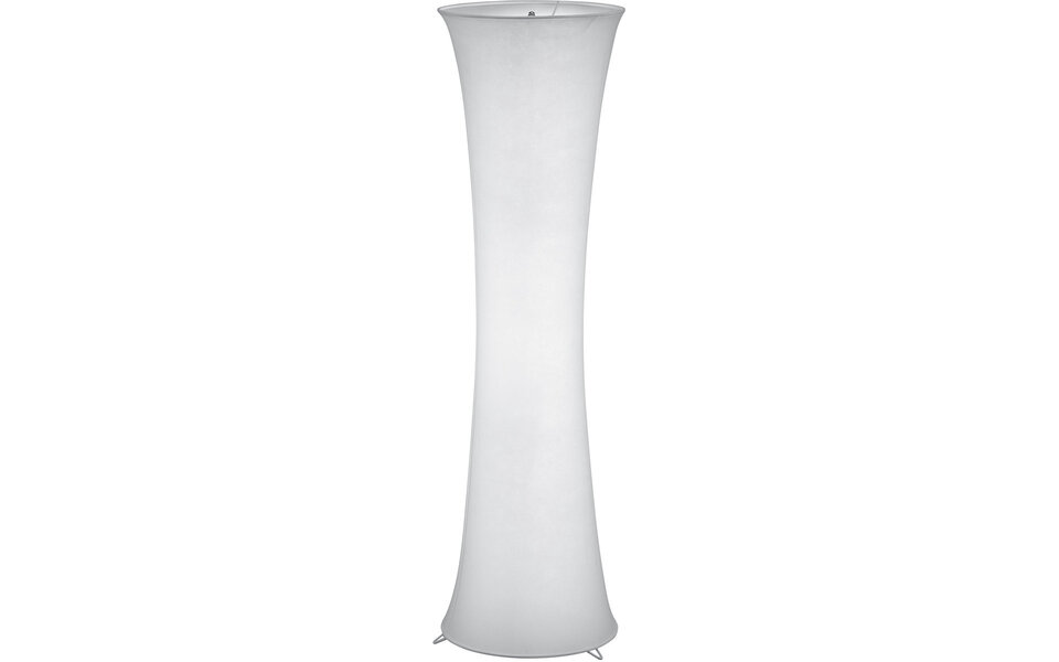 HLW LED Stylish LED Floor Lamp Trion Grivon with double E27 fitting, matte white and aluminum