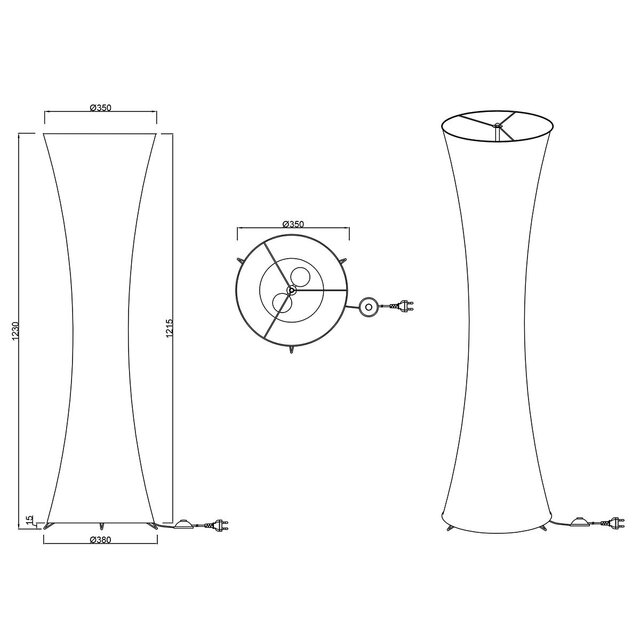 slanke mat witte LED vloerlamp met aluminium voet en E27 fitting voor wit licht tot 40W slanke mat witte LED vloerlamp met aluminium voet en E27 fitting voor wit licht tot 40W