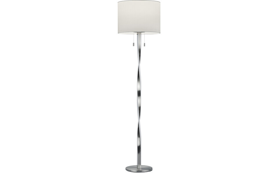 HLW LED LED Floor Lamp Matte Nickel - White Floor Lamp with Warm White 2700K-3000K, 14W LED
