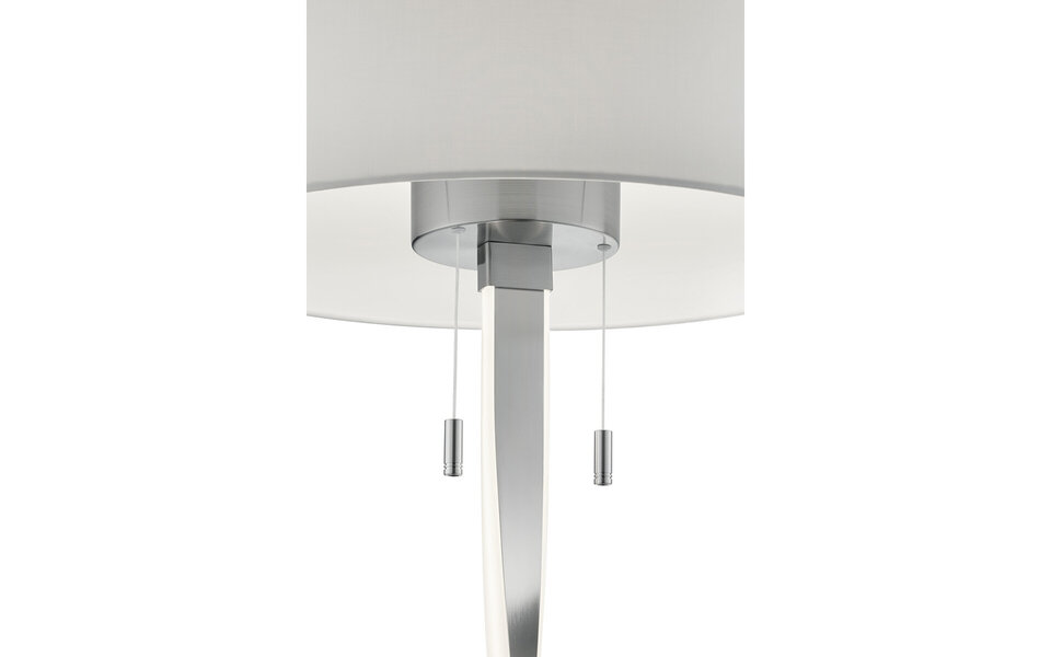 HLW LED LED Vloerlamp Mat Nikkel - Witte Vloerlamp met Warm Wit 2700K-3000K, 14W LED