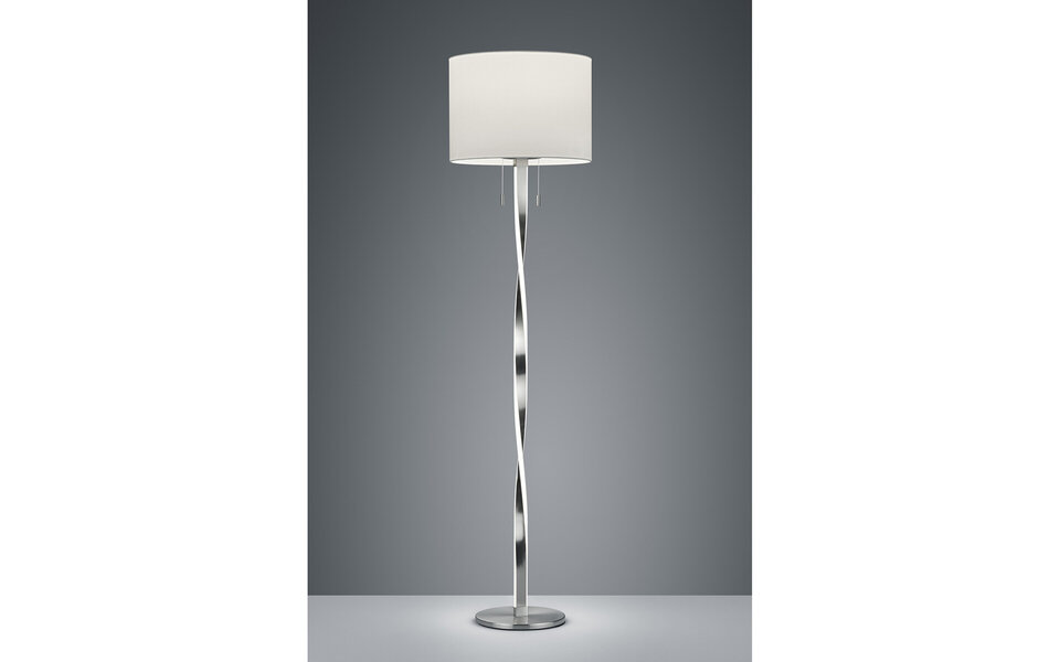 HLW LED LED Vloerlamp Mat Nikkel - Witte Vloerlamp met Warm Wit 2700K-3000K, 14W LED