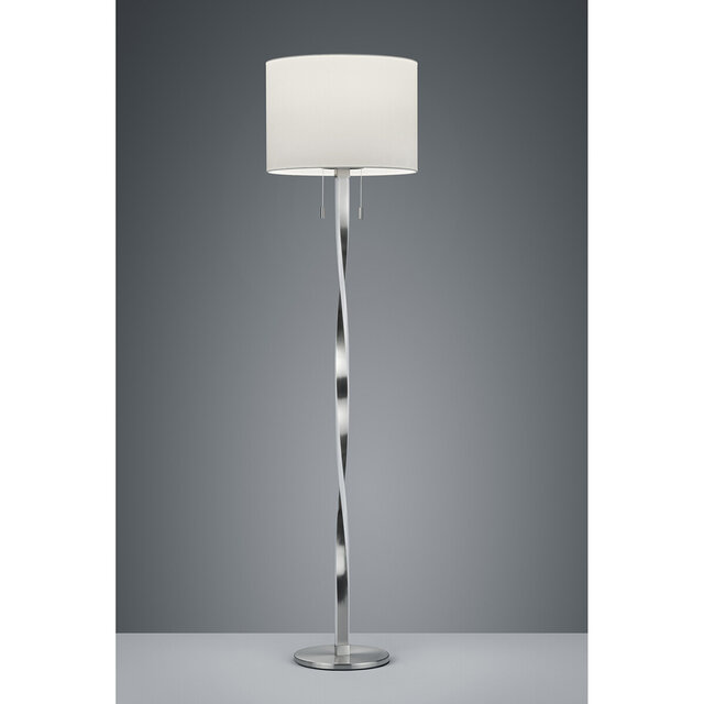 HLW LED LED Floor Lamp Matte Nickel - White Floor Lamp with Warm White 2700K-3000K, 14W LED