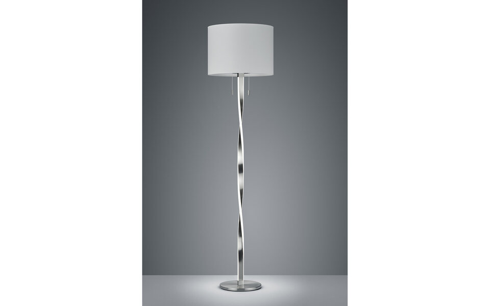 HLW LED LED Vloerlamp Mat Nikkel - Witte Vloerlamp met Warm Wit 2700K-3000K, 14W LED