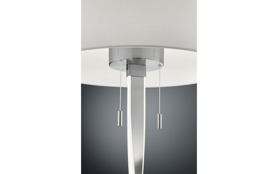 HLW LED LED Vloerlamp Mat Nikkel - Witte Vloerlamp met Warm Wit 2700K-3000K, 14W LED