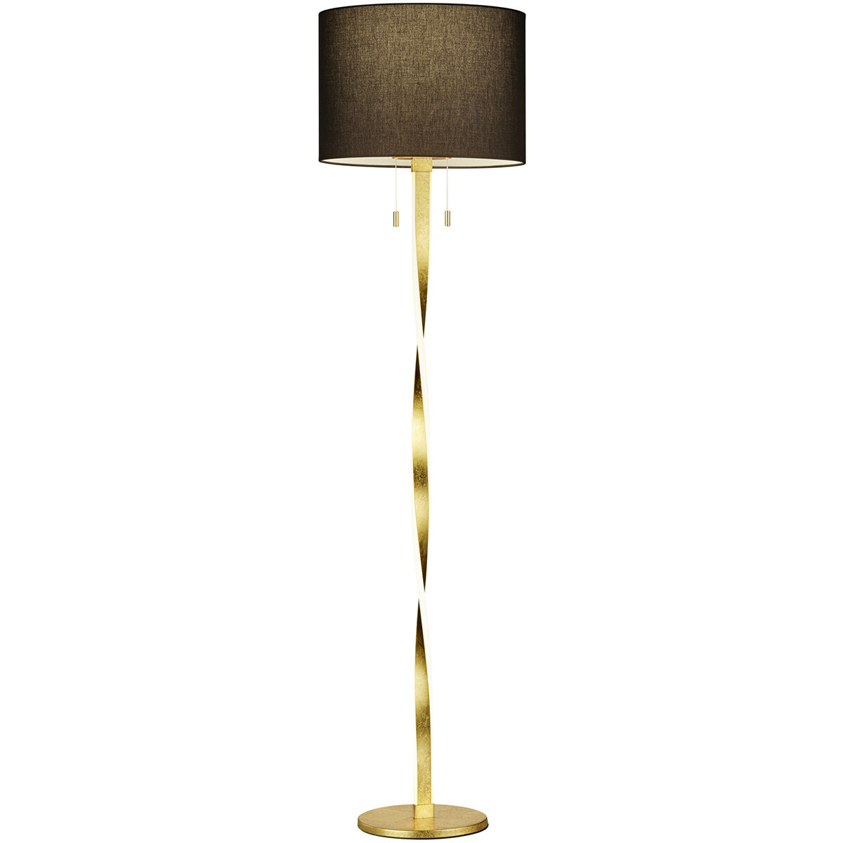 Stijlvolle LED Vloerlamp Trion Ninda - Witte & Gouden uitvoering, Warm Wit 2700K–3000K, 14W