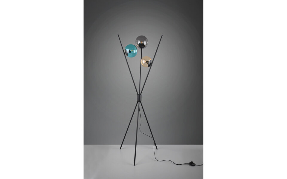HLW LED LED Floor Lamp Trion Lancia - Round 3-light floor lamp with E14 fitting