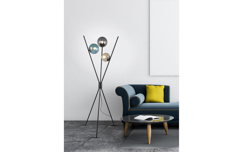 HLW LED LED Vloerlamp Trion Lancia - Ronde 3-lichts vloerlamp met E14 fitting HLW LED LED Vloerlamp Trion Lancia - Ronde 3-lichts vloerlamp met E14 fitting