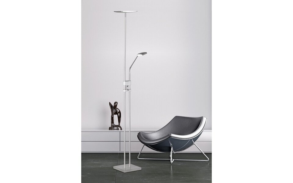 HLW LED White Dimmable LED Floor Lamp 15W with Warm White Light 2700K–3000K