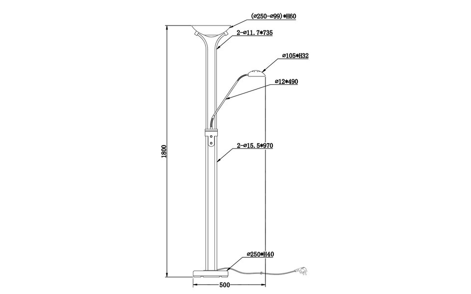 HLW LED Dimmable LED Floor Lamp 25W Warm White 2700K-3000K - White Floor Lamp Matte Nickel HLW LED Dimmable LED Floor Lamp 25W Warm White 2700K-3000K - White Floor Lamp Matte Nickel