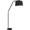 LED Floor Lamp Trion Tryca - Matte Black, Round Aluminum Lamp