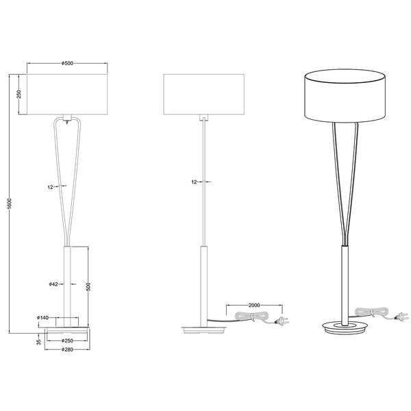 HLW LED LED Vloerlamp Trion Hilton met E27 fitting - Mat Nikkel & Aluminium HLW LED LED Vloerlamp Trion Hilton met E27 fitting - Mat Nikkel & Aluminium