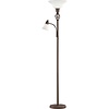 LED Floor Lamp Trion Rustina - 2-light Rust-colored Aluminum