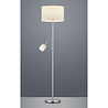 slanke mat witte LED vloerlamp met flexibele aluminium arm en E14 fitting voor warm wit licht