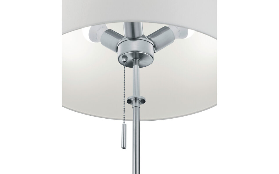 HLW LED LED Vloerlamp Trion Dyon - Verstelbaar, Mat Nikkel & Aluminium, 3x E27