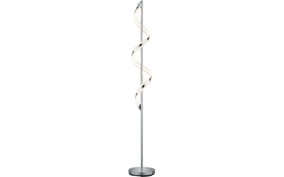 HLW LED Dimmable LED Floor Lamp 20W with Warm White 2700K-3000K - Sleek Matte Chrome Design