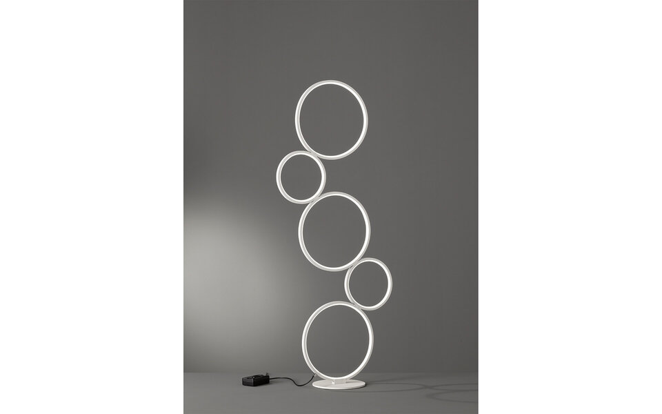 HLW LED LED Vloerlamp Dimbaar 36W - Warm Wit 2700K–3000K - Witte Vloerlamp Aluminium