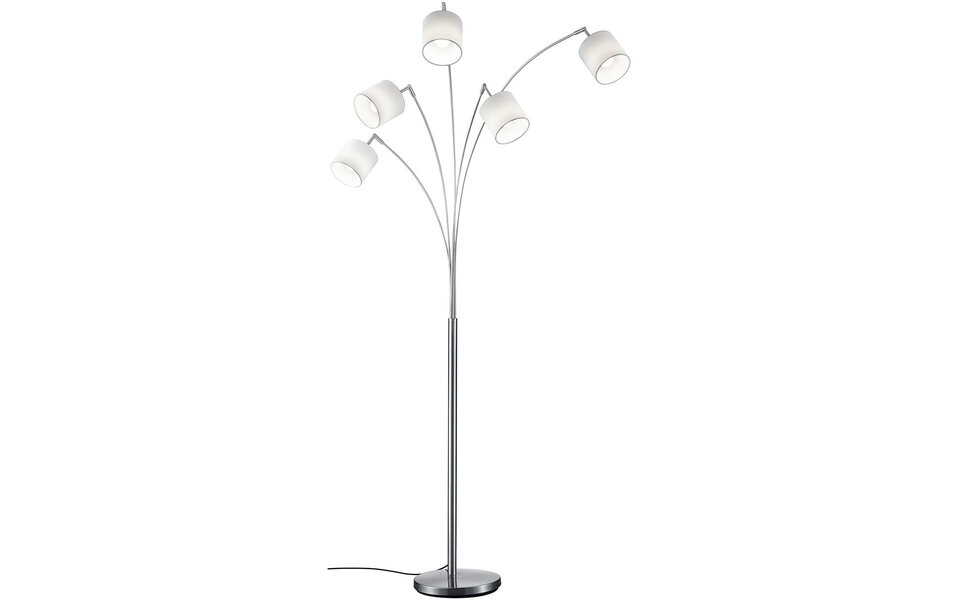 HLW LED LED Floor Lamp Trion Torry - 5-light with 28W LED, Matte Nickel & Aluminum