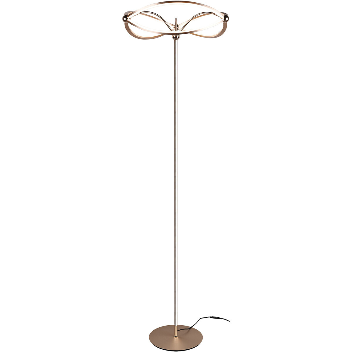 LED Vloerlamp Mat Goud - Dimbaar Warm Wit 2700K–3000K, 31W LED Licht