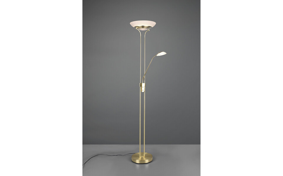 HLW LED LED Floor Lamp Trion Orsan - Dimmable Warm White 2700K–3000K - Matte Gold, 31W HLW LED LED Floor Lamp Trion Orsan - Dimmable Warm White 2700K–3000K - Matte Gold, 31W