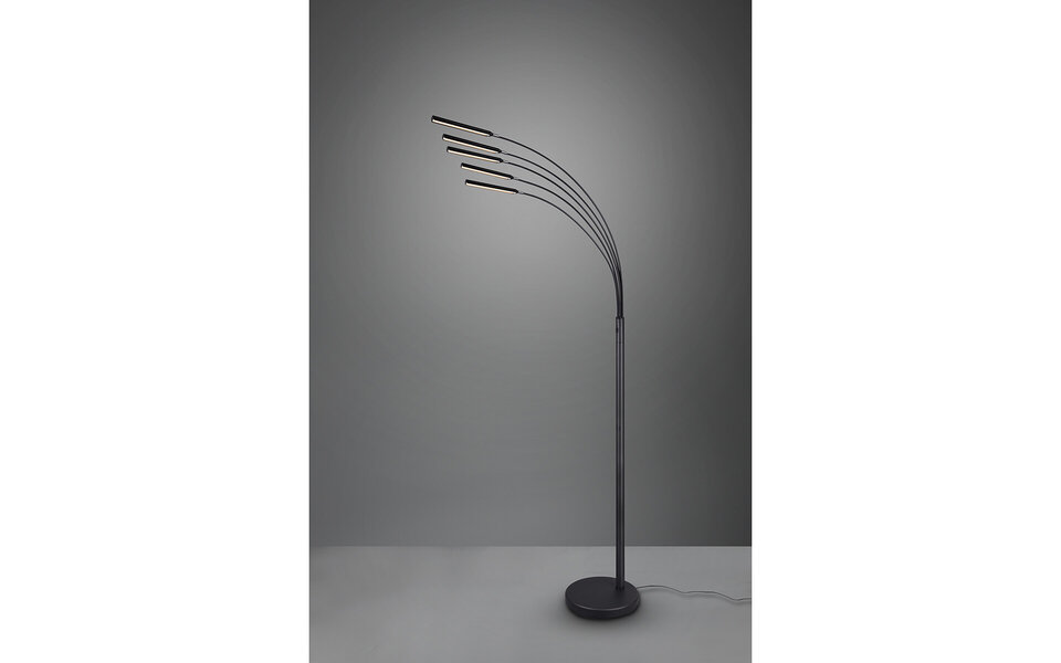 HLW LED LED Floor Lamp Trion Deer – 15W Dimmable – Warm White 2700K–3000K – Matte Black Aluminum