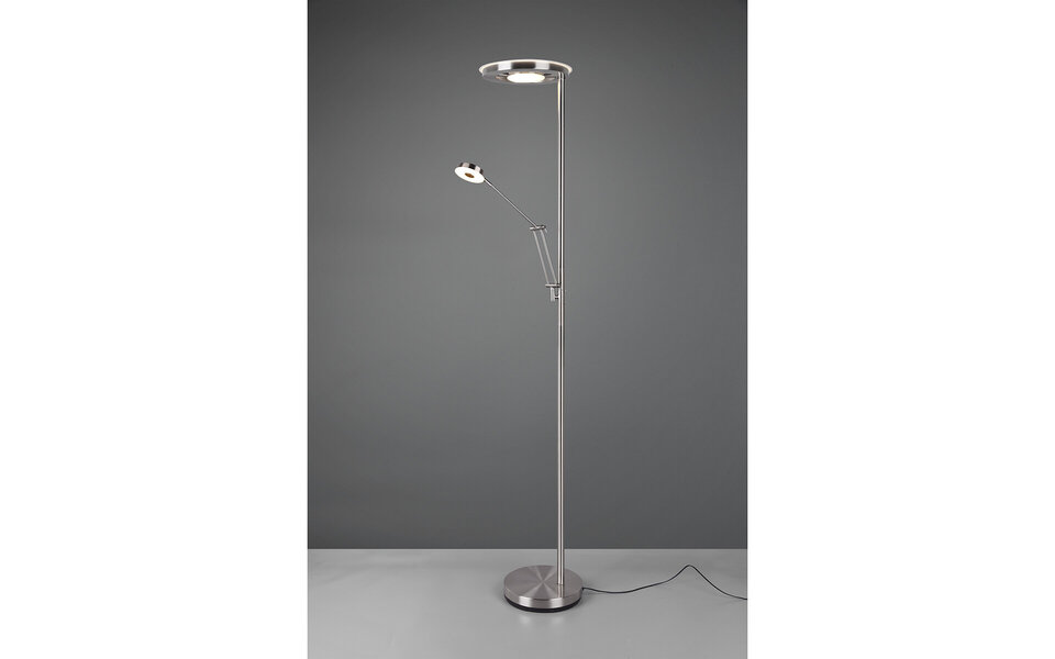 HLW LED LED Floor Lamp 38W - Dimmable, Adjustable & Matte Nickel Design HLW LED LED Floor Lamp 38W - Dimmable, Adjustable & Matte Nickel Design