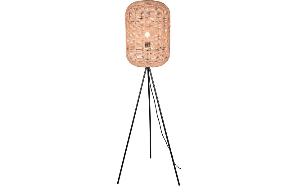 HLW LED LED Floor Lamp Trion Tuna with E27 fitting - Round design in matte nickel