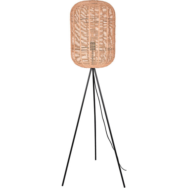 HLW LED LED Floor Lamp Trion Tuna with E27 fitting - Round design in matte nickel