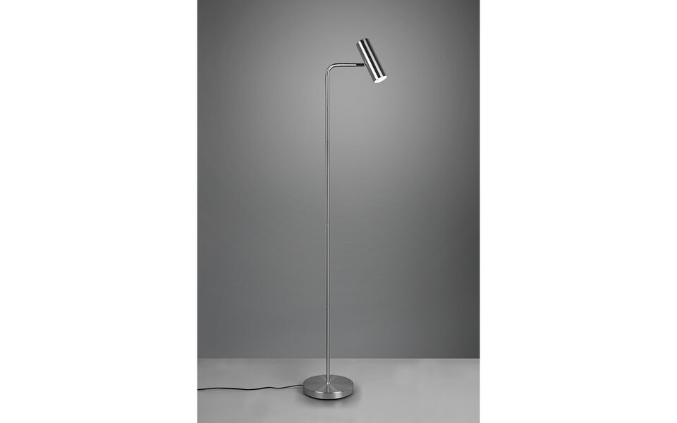 HLW LED LED Vloerlamp Trion Milona - Mat Nikkel - GU10 Fitting - 1-lichts Aluminium