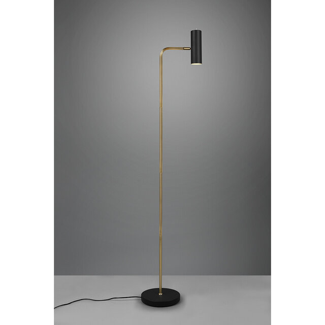 HLW LED LED Floor Lamp Trion Milona - Black & Gold Floor Lamp with GU10 Socket