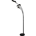 LED Floor Lamp Trion Ditora - Black Floor Lamp with 5x E14 Fitting and Aluminum