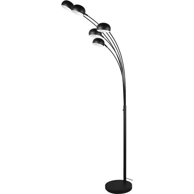 HLW LED LED Floor Lamp Trion Ditora - Black Floor Lamp with 5x E14 Fitting and Aluminum