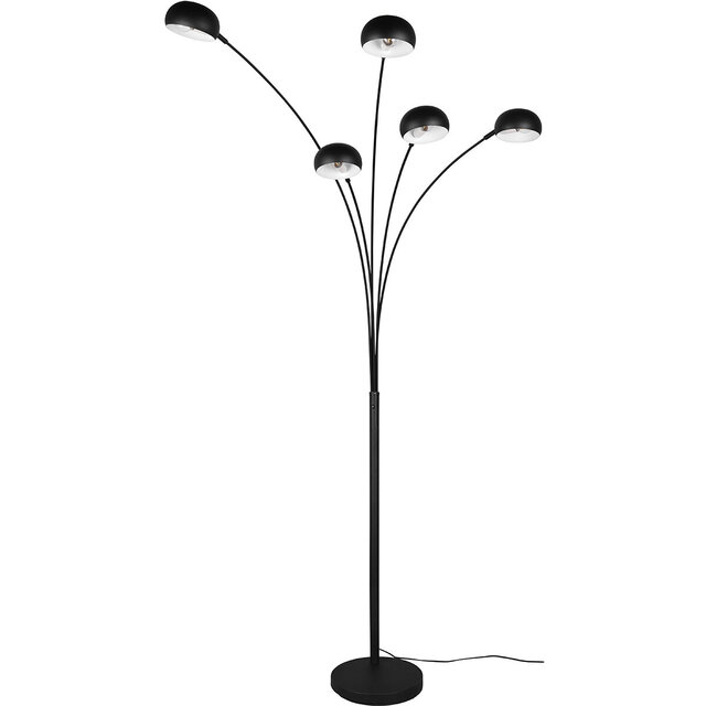HLW LED LED Floor Lamp Trion Ditora - Black Floor Lamp with 5x E14 Fitting and Aluminum