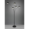 HLW LED LED Vloerlamp Trion Ditora - Zwarte Vloerlamp met 5x E14 Fitting en Aluminium