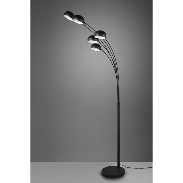 HLW LED LED Floor Lamp Trion Ditora - Black Floor Lamp with 5x E14 Fitting and Aluminum