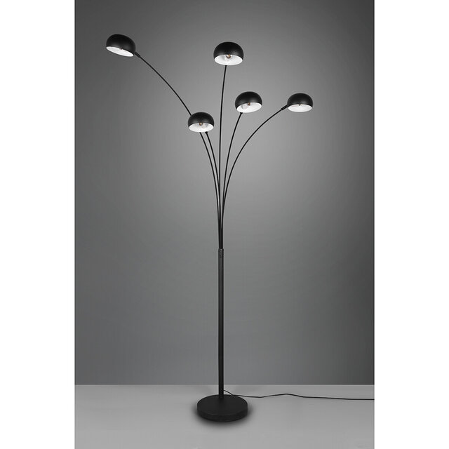 HLW LED LED Floor Lamp Trion Ditora - Black Floor Lamp with 5x E14 Fitting and Aluminum