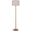 LED Floor Lamp Trion Kiblon - Wooden floor lamp with E27 fitting and matte brown finish